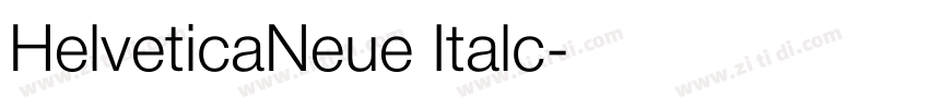 HelveticaNeue Italc字体转换